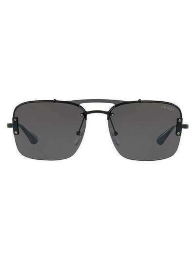 Prada Eyewear солнцезащитные очки в квадратной оправе 0PR56VS