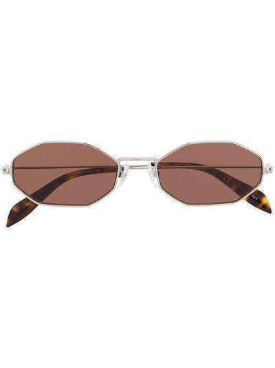 Alexander McQueen Eyewear солнцезащитные очки в восьмиугольной оправе AM0211SA