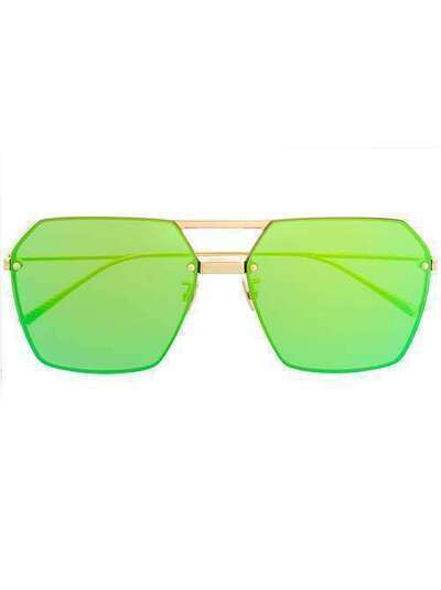Bottega Veneta Eyewear массивные солнцезащитные очки геометричной формы BV1045S