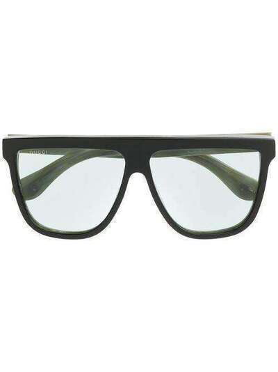 Gucci Eyewear солнцезащитные очки в прямоугольной оправе GG0582S004