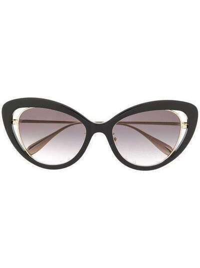 Alexander McQueen Eyewear солнцезащитные очки в оправе 'кошачий глаз' AM0223S