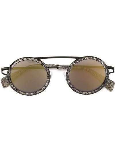 Yohji Yamamoto солнцезащитные очки с круглой оправой YY5015