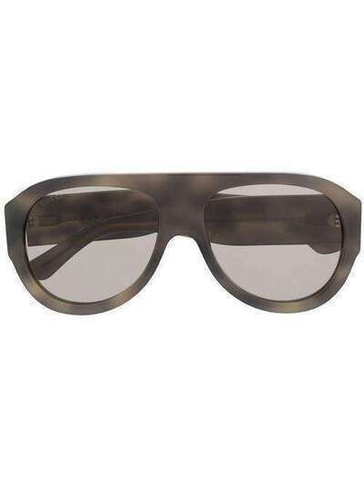 Gucci Eyewear солнцезащитные очки в круглой оправе GG0668S