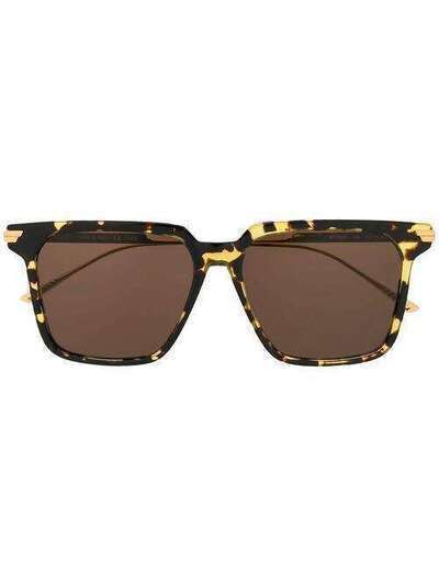 Bottega Veneta Eyewear солнцезащитные очки в массивной квадратной оправе 608438V4450