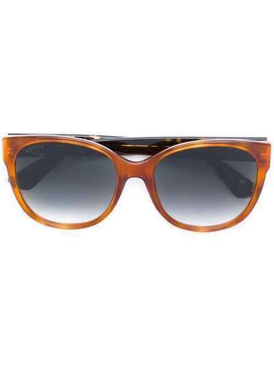 Gucci Eyewear солнцезащитные очки в круглой оправе GG0097S