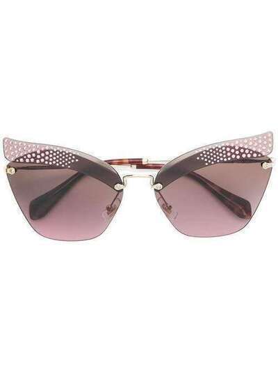 Miu Miu Eyewear солнцезащитные очки 'Folie' SMU56T