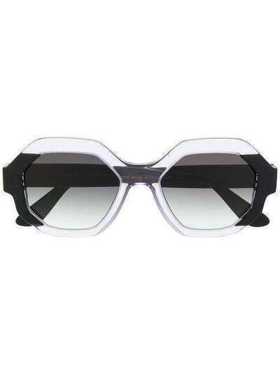 Emmanuelle Khanh градиентные солнцезащитные очки в восьмиугольной оправе EK7010