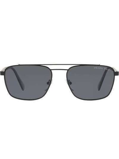 Prada Eyewear затемненные солнцезащитные очки-авиаторы SPR61UF1AB