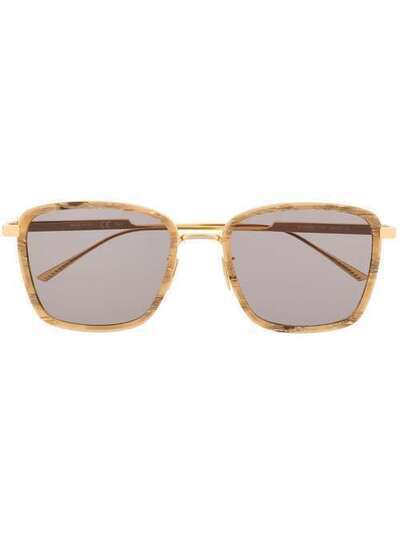 Bottega Veneta Eyewear солнцезащитные очки в квадратной оправе 608442V2331