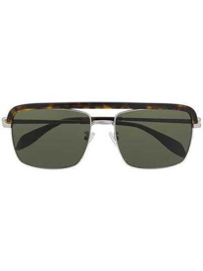 Alexander McQueen Eyewear солнцезащитные очки в квадратной оправе 611097I3330