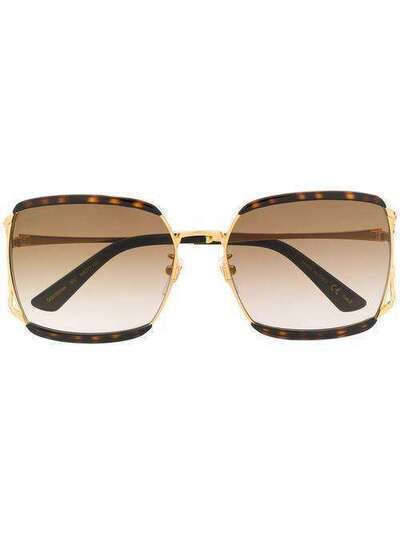 Gucci Eyewear солнцезащитные очки в квадратной оправе GG0593SK002