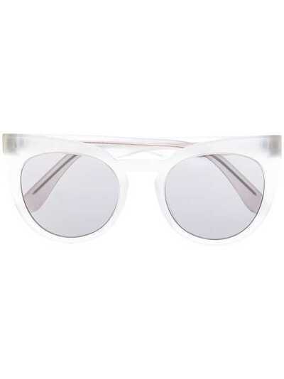 Mykita солнцезащитные очки Mykita x Maison Margiela в оправе 'кошачий глаз' MMRAW005RAWCOCONUTWATER