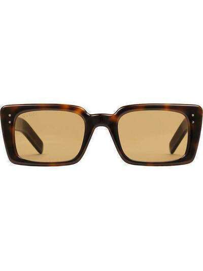 Gucci Eyewear солнцезащитные очки в прямоугольной оправе 573247J0740