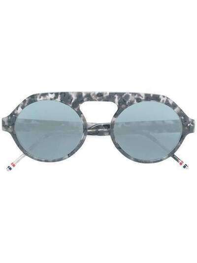 Thom Browne Eyewear солнцезащитные очки в круглой оправе TBS413