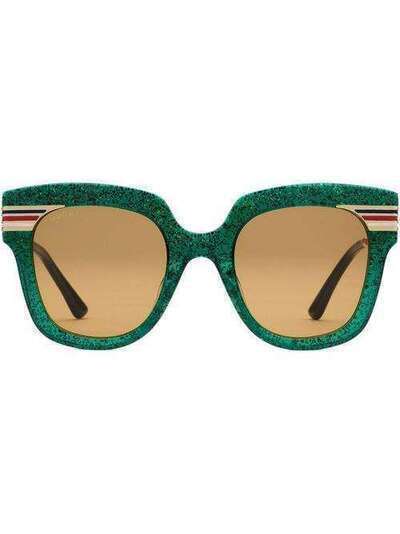 Gucci Eyewear солнцезащитные очки в квадратной оправе 504315J0070