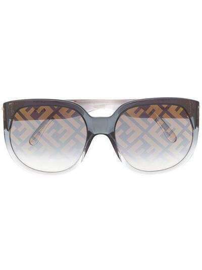 Fendi Eyewear массивные солнцезащитные очки с узором FF FF0403GS