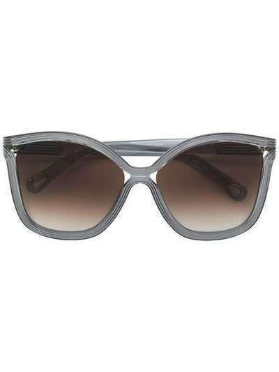 Chloé Eyewear массивные солнцезащитные очки в квадратной оправе CHLSCE73703558