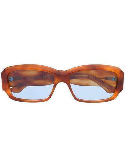Gucci Eyewear солнцезащитные очки в прямоугольной оправе GG0669S