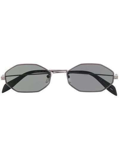 Alexander McQueen Eyewear солнцезащитные очки в шестиугольной оправе 571855I3330