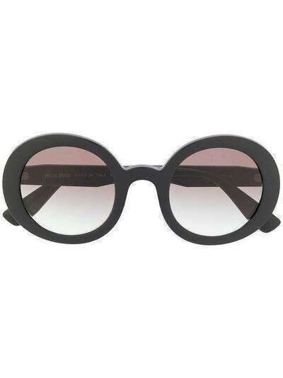 Miu Miu Eyewear солнцезащитные очки с градиентным эффектом в круглой оправе 0MU06US1AB0A748