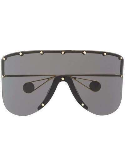 Gucci Eyewear солнцезащитные очки Mask с заклепками