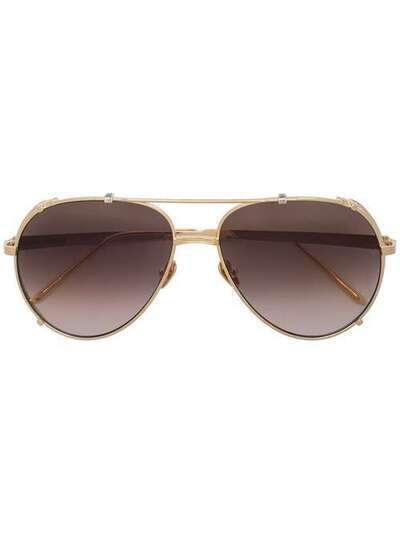 Linda Farrow солнцезащитные очки-авиаторы Newman