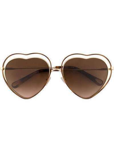 Chloé Eyewear солнцезащитные очки в оправе в форме сердец CE131S