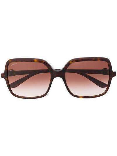 Cartier Eyewear солнцезащитные очки C Décor в квадратной оправе CT0219S