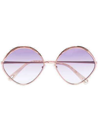 Chloé Eyewear солнцезащитные очки в овальной оправе CE168S43047