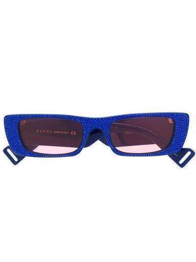 Gucci Eyewear солнцезащитные очки со стразами GG0516S010
