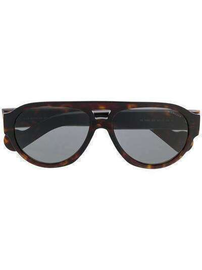 Moncler Eyewear солнцезащитные очки-авиаторы черепаховой расцветки ML009557