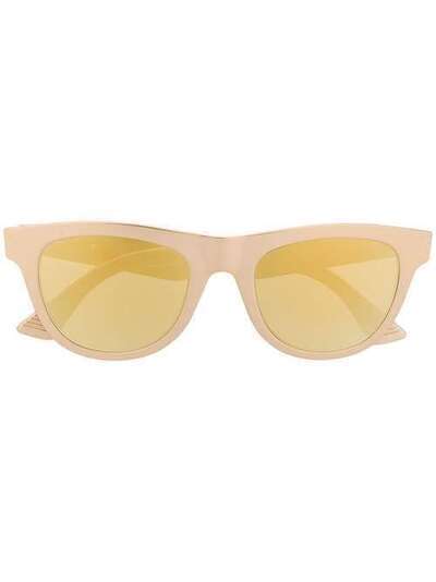 Bottega Veneta Eyewear солнцезащитные очки в круглой оправе BV1052S