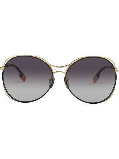 Burberry Eyewear солнцезащитные очки в массивной оправе BE310510178G