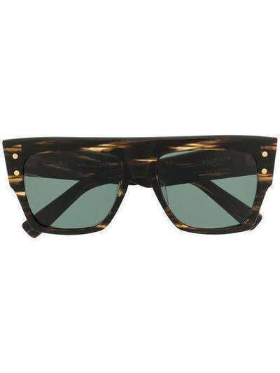 BALMAIN EYEWEAR солнцезащитные очки в оправе черепаховой расцветки BPS100B56