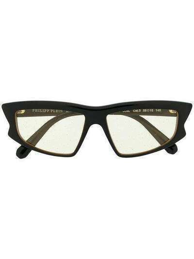 Philipp Plein солнцезащитные очки в оправе 'кошачий глаз' WES0097PTE003N