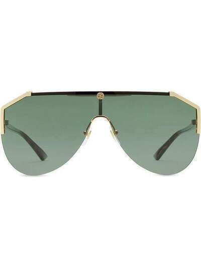 Gucci Eyewear солнцезащитные очки Mask в массивной оправе 596054I3330