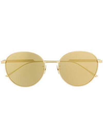 Bottega Veneta Eyewear солнцезащитные очки в круглой оправе BV1042SA628581V4450