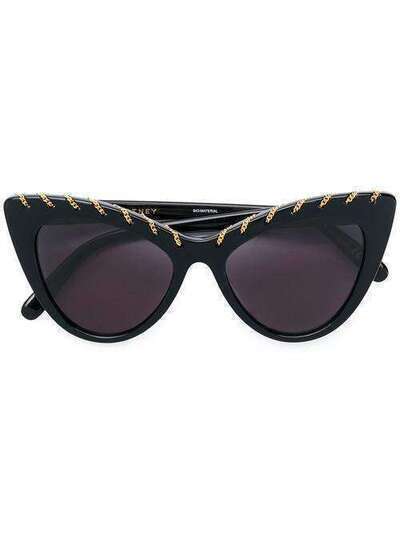 Stella McCartney Eyewear солнцезащитные очки 'Falabella' в оправе 'кошачий глаз' SC0163S