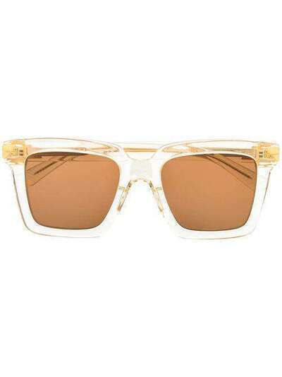 Bottega Veneta Eyewear затемненные солнцезащитные очки в квадратной оправе BV1005S590247V2330
