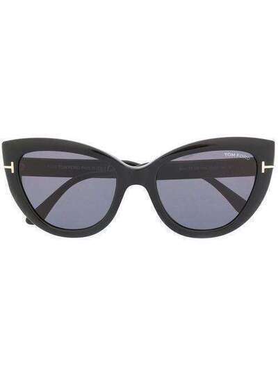 Tom Ford Eyewear солнцезащитные очки в оправе 'кошачий глаз' FT0762S