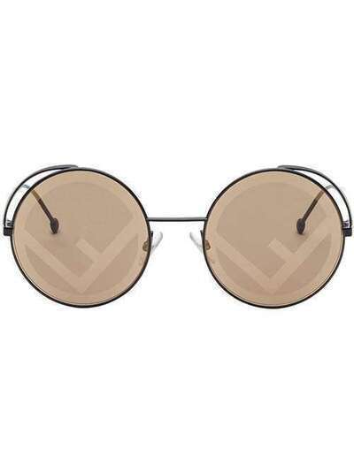 Fendi Eyewear солнцезащитные очки Fendirama с круглой оправе FOG391V1T