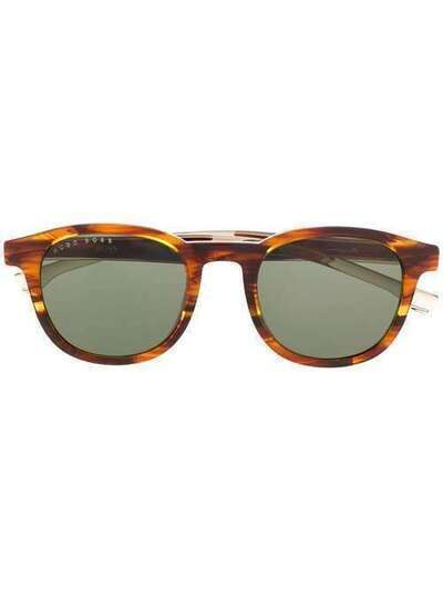BOSS солнцезащитные очки в квадратной оправе черепаховой расцветки 1052S