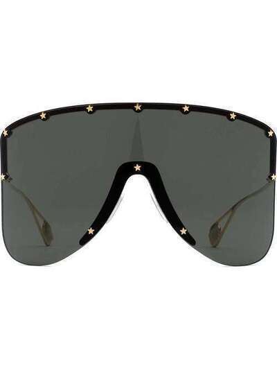 Gucci Eyewear массивные солнцезащитные очки с декором в форме звезд 573384I3330