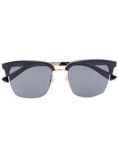 Gucci Eyewear солнцезащитные очки в оправе Clubmaster GG0697S001
