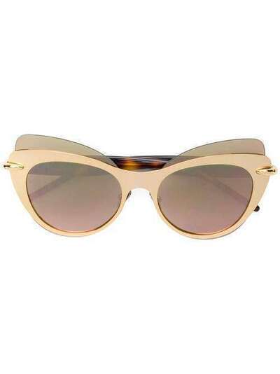 Pomellato Eyewear солнцезащитные очки в оправе "кошачий глаз" PM0046S
