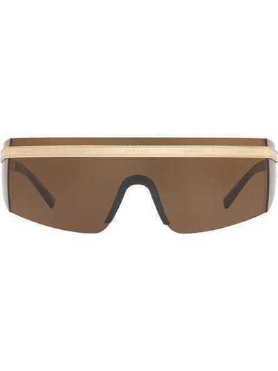 Versace Eyewear солнцезащитные очки-визоры с логотипом VE220810023G