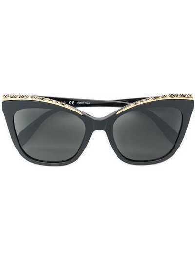 Alexander McQueen Eyewear "солнцезащитные очки в оправе ""кошачий глаз""" AM0182S