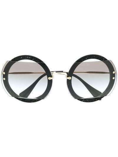 Miu Miu Eyewear солнцезащитные очки в круглой оправе 0MU06SS