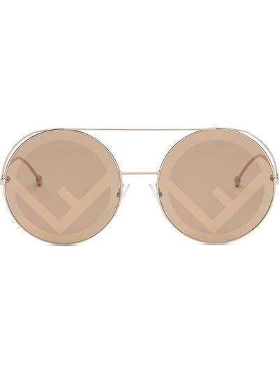 Fendi солнцезащитные очки Runaway в круглой оправе
