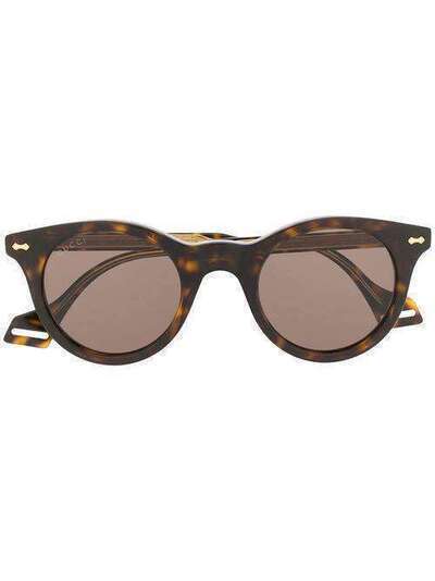 Gucci Eyewear солнцезащитные очки в круглой оправе GG0736S